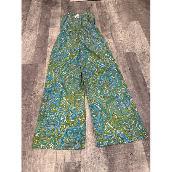 NWT Michael Michael Kors Jumpsuit Small Paisley Print Sleeveless Wide Leg Boho - Picture 1 of 6